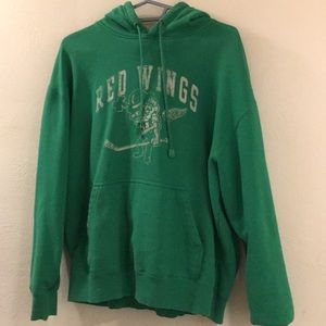 St Patrick's day Irish Detroit Red Wings Hoodie L